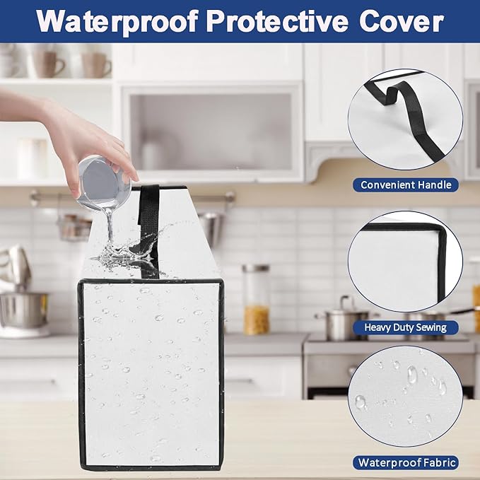 Coffee Maker Dust Cover for Ninja Pod & Grounds Specialty Single-Serve Coffee Maker PB051/PB051GB/PB051SG/PB051ST, Heavy Duty Waterproof Coffee Machine Protective Cover Case (Silver)