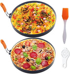 2 Packs 8" Large Omelette Ring for Griddle,8 Inch Stainless Steel Non-stick Omelet Ring, Round Pancake Rings Griddle Omelet Rings with Silicone Handle Grill Oil Brush & Egg Separator