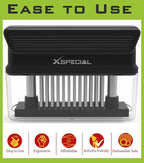 BOLD XL 60 BLADE MEAT TENDERIZER - The Only Tool You'll Ever Need: Cheap Cuts Taste Steakhouse-Quality | (3,063+ 76% 5-Star) Dishwasher-Safe Needle Stainless Steel That Transforms Steak in 90 Seconds