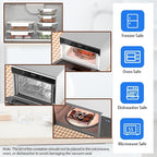 19 PCS Vacuum Sealer, Handheld Manual Vcuum Pump For Borosilicate Glass Vacuum Storage Containers [4PCS, 21Oz] & 10 PCS Vacuum Bags[8.5Cups], Meal Prep Containers, Airtight Food Storage Containers