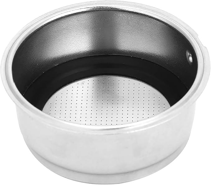 51mm Portafilter Basket, Double Cup Reusable Portafilter Filter Basket, Stainless Steel Detachable Coffee Machines Filter Accessories for Home Office, Height 31mm