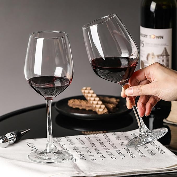 Wine Glasses Set of 8, 12oz Red Wine Glasses, for Red or White Wine, High-end Banquet, Wedding, Gift, Lead-Free Red Wine Goblets, Party, Bar, Anniversary, Housewarming