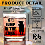 kunlisa Funny Lakeside Dog Whiskey Glasses, Lake House Decor and Gifts, Lakeside 10 oz Drinking Rocks Glasses for Women Men Whisky Cocktail Scotch Bourbon Liquor