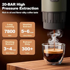 Portable Espresso Maker, 3 in 1 Coffee Maker Set with Carrying Bag and Coffee Stand, Coffee Machine Works with Ground Coffee & Capsule Pod, Self-Heating Brewer with USB-C for Travel, Hiking, Office