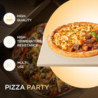 Pizza Stone for Oven and Grill, Heavy Duty Cordierite Baking Pan, Square Baking Stone for Bread, Cookie, 12x12 Inch