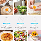 DOBBOR Electric Stand mixer, 9.5QT 660W 7 Speeds Tilt-Head Dough Mixers, Bread Mixer with Dough Hook, Whisk, Beater, Splash Guard for Baking Bread, Cake, Cookie, Pizza, Muffin, Salad and More - Red