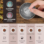 Portable Electric Coffee Grinder Stainless Steel Conical Burr Coffee Grinder with 45 Adjustable Settings Rechargeable Coffee Bean Grinder for Home, Travel, Camping, Office-Titanium color