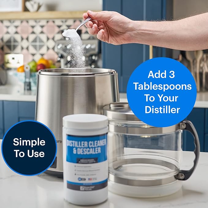 Essential Values Universal Descaler - Espresso Descaling Solution - Coffee Machine Cleaner - Critic Acid Tea Kettle Urn Water Distiller Cleaner - Manufactured in USA - 2 Pack