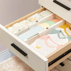 Vtopmart 12 Pack Drawer Dividers for Clothes, 4" High 11.6"-17" Adjustable Expandable Dresser Drawer Organizer, Plastic Drawers Separator for Dresser, Baby Clothes, Underwear, Kitchen & Office Storage