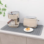 Silicone Dish Drying Mat for Multiple Usage,Easy clean,Eco-friendly,Heat-resistant Silicone Mat for Kitchen Counter or Sink,Refrigerator or Drawer Liner Grey 4XL 32 inches x 18 inches