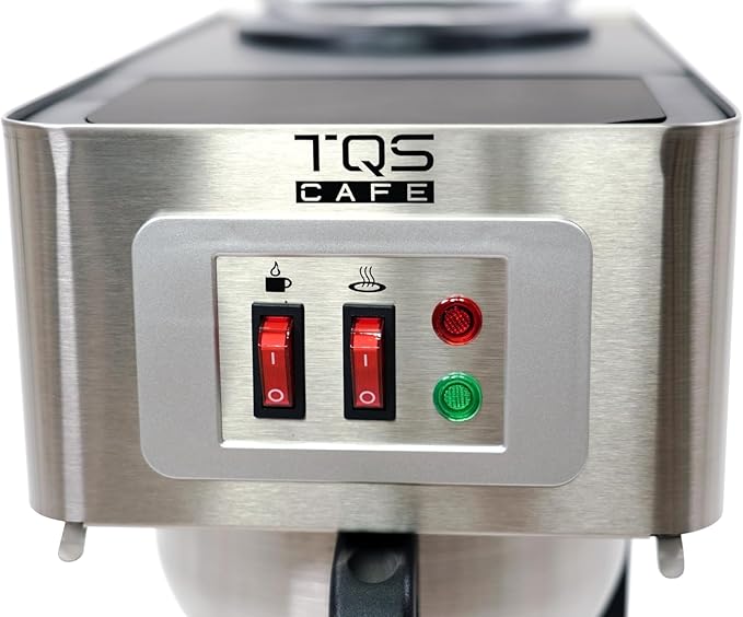 Commercial Coffee Maker Stainless Steel - Double Coffee Machine for Office, Restaurant, Industrial Use - High Capacity Office Coffee Maker - TQS Cafe