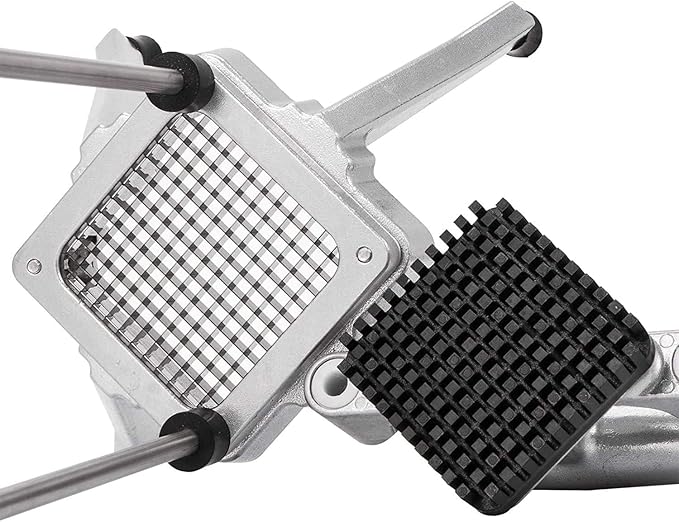 Commercial Vegetable Fruit Chopper W/6-Wedge Slicer&1/4″&3/8″&1/2" Blade Professional Food Dicer French Fry Cutter Onion Slicer Stainless Steel For Tomato Peppers Potato Mushroom