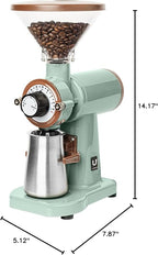 Urbanic 070s Electric Coffee Grinder (110~220v) / flat Titanium burr 60mm / 20 steps can be set (Green) / (Made in Korea)