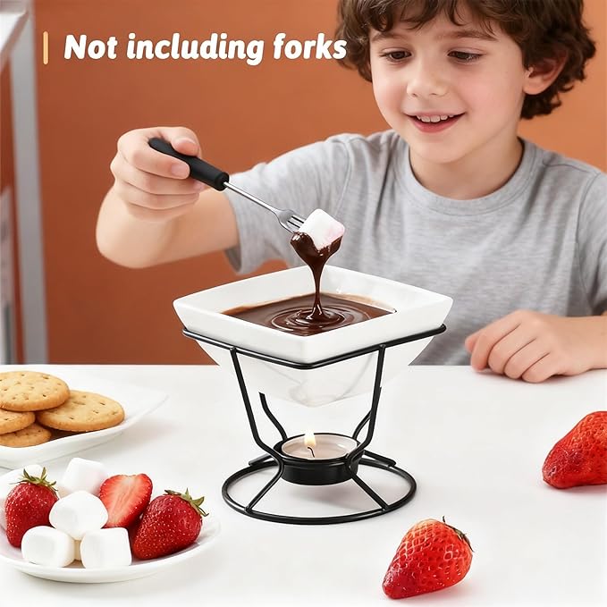 2 Pcs Butter Warmers for Seafood,Ceramic Butter Warmers for Chocolate or Cheese,Fondue Dishwasher Safe,Oven Safe,Microwave Safe