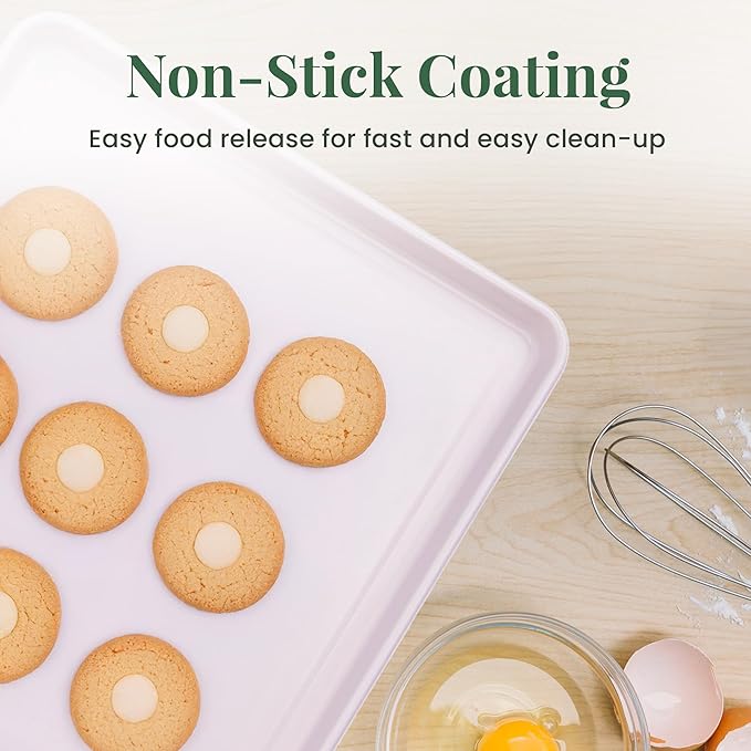 Larder & Vine 8-Piece Bakeware Set | Non-Stick Baking Set with Ceramic Finish | PFAS, PFOA, PTFE, and BPA Free Baking Essentials | Baking Sheets, Muffin Tins and Assorted Baking Pans | Lavender