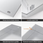 Stanbroil Stainless Steel Griddle Top for Cuisinart CGG-501 Gourmet 2-Burner Gas Grill, 19.5" Griddle Replacement Top with Front Grease System