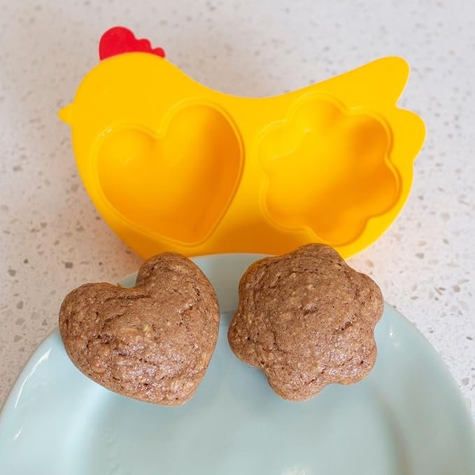 Innobaby Din Din Smart Silicone Chicken Steamer with Lid for Children, Yellow (SIL-CKS03)