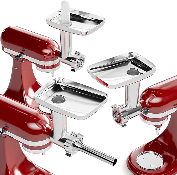Metal Meat Grinder Attachment For Kitchenaid Stand Mixer, Sausage Stuffer, Burger Press, Food Grinder Attachment for Kitchen Aid accessories and attachments