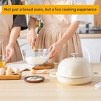 Velaze Enameled Cast Iron Dutch Oven for Bread Baking,5 QT Round Bread Oven Pot with Dome Lid for Sourdough, Roasting,Braising(White)