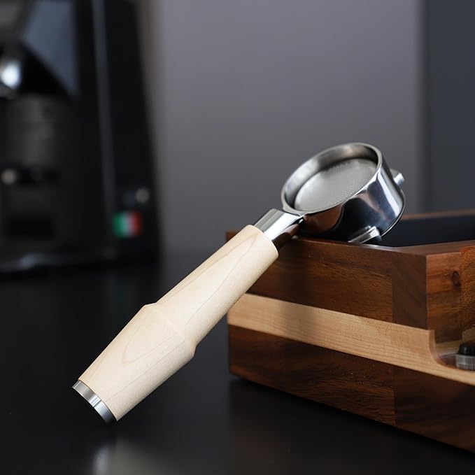 Espresso Accessories Kit 58mm for E61 Group Head Bottomless Portafilter, Calibrated Tamper, Dosing Funnel with Puck Filter, and Espresso Distributor