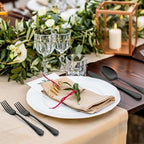 Wildone 40-Piece Black Silverware Set, Stainless Steel Flatware Cutlery Set Service for 8, Tableware Eating Utensils Include Knives/Forks/Spoons, Mirror Polished, Dishwasher Safe