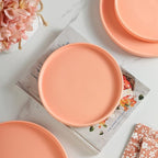 Stone lain Stella Salad Plate 6-Piece Set, Round, Porcelain, Peach