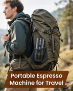 Portable Espresso Maker, 20 Bar Electric Espresso Machine for Travel, Camping, Rechargeable USB-C Mini Coffee Maker for NS Capsule Pods and Ground Coffee, Gray