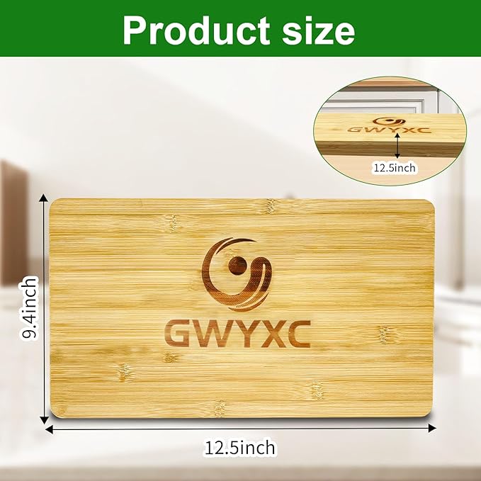 Bamboo Cutting Board Compatible for Panasonic NB-G110P FlashXpress Toaster Oven, with Non-Slip Silicone Feet& Built-in Handle, Space-Saving Design for Toaster Oven Accessories