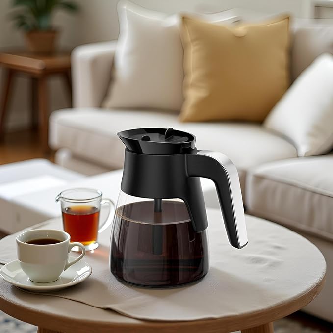 10 Cup Coffee Pot Replacement for Ninja Coffee Maker CM401, Glass Coffee Carafe Compatible with Ninja CM400 CP300 CF091 CM371 CM300, Ninja Coffee Pots Replacements with Brew-Through Lid