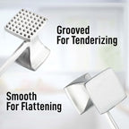 Zulay Meat Tenderizer Hammer 10" Heavy Duty Dual Sided Mallet with Comfort Grip – Metal Pounder for Beef, Chicken, Pork & More - Mint