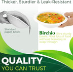 Paper Bowls 16 oz [150-Pack], Heavy Duty Disposable Bowls Perfect for Hot Soup and Milk Cereals, 100% Compostable and Eco-Friendly Made from Bagasse