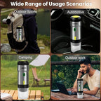 Portable Espresso Machine,3-in-1Portable Coffee Maker,20 Bar Mini Espresso Machine,Self-Heating Travel Coffee Maker Compatible with NS, DG Pods & Ground Coffee, for Camping Hiking,Office,RV