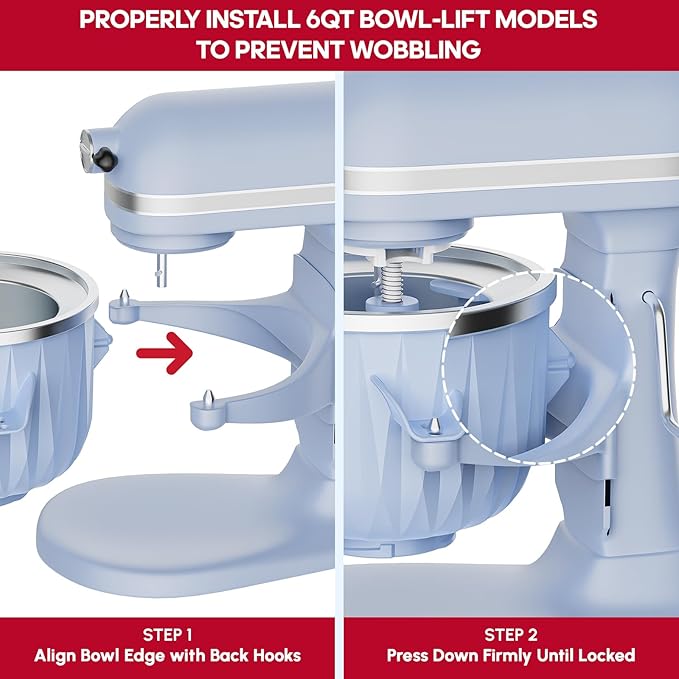 InnoMoon Ice Cream Maker Attachment for KitchenAid Stand Mixer, Compatible for Kitchenaid 4.5QT/5QT/6QT/7QT Stand Mixer, 2-Quart Frozen Yogurt, Sorbet Gelato Maker, Kitchen aid Ice Cream Maker (Blue)