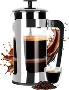 ESPRO - P5 French Press Coffee Maker – Patented Double Microfilter for Sludge and Grit Free Coffee, Black, 32 oz