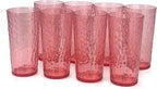 Yalin 24-Ounce Plastic Tumbler Acrylic Drinking Glasses, Reusable Plastic Cups, Stackable, BPA-Free, Shatter Proof, Dishwasher Safe, Set of 8 (Pink)