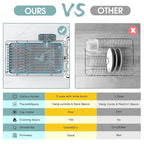 Dish Drying Rack for Kitchen Counter, Large Dish Racks with Drainboard, Kitchen Sink Dish Strainer Rack, Countertop Dish Drainer Rack with Cup & Utensil Holders, Dish Dryer Rack Large Size Gray