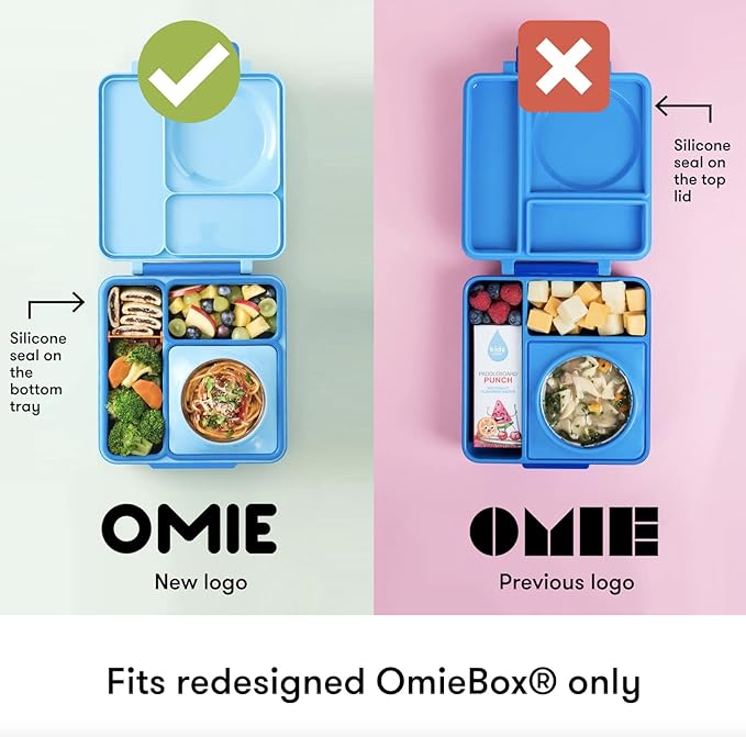 OmieBox (2 pack) Leakproof Dips Containers To Go, Salad Dressing Container, Condiment Container with Lids - Food Safe Silicone - 4 ounces (Blue/Lime)