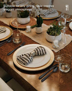 Hammered Silverware Set, Ollex 20PCS Black Flatware Set for 4 Stainless Steel Eating Utensils Sets Mirror Finish Include Forks Spoons and Knives Tableware Kitchen Cutlery Sets, Dishwasher Safe