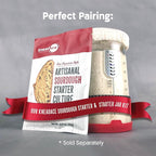 Pro Sourdough Starter Kit - 34oz Large Capacity Glass Fermentation Jar with Lid & Tracker, Sourdough Starter Fermenter for Homemade Sourdough, Bread Dough Prep & Culinary Fermentation, 1 Set