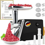 5.0 Upgrader Electric Meat Grinde 【NO.1 Germany 3500W Super Motor】【SGS Certified SUS304 Blade & Plate】3-Second Fast Meat Grinding, Perfect For Meat Grinders For Home Use-N (Black N1)