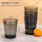 BPA-Free Plastic Tumblers 6 Pack (6x16oz) | Reusable Dishwasher Safe | Stackable Shatterproof Cups | Plastic Drinkware & Drinking Tumblers for Restaurant, Home, Party
