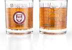 Greenline Goods – University of Chicago Maroons College Whiskey Glasses (Set of 2), 10 oz – Full-Color Logo + Campus Map
