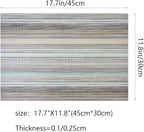 PIGCHCY Stylish Placemats for Dining Table Set of 6, Thicker and Tighter Cross-Woven Placemat Non-Slip Vinyl Washable Table Mats (Multi Teal)