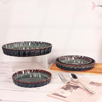 Ceramic Pie Pan Quiche Baking Dish, 11 Inch Round Ruffled Edge Au Gratin Baking Dishes, 1.4 Quart Non-Stick Pie Dish, Tart Pan, Pie Plate for Apple, Oven, Dishwasher and Microwave Safe