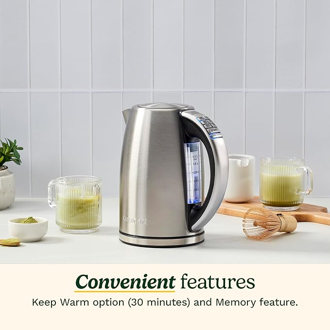 Cuisinart Waffle Maker with Pancake Plates & Cordless Electric Kettle with 6 Heat Settings