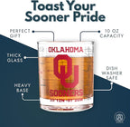 Greenline Goods – University of Oklahoma Sooners College Whiskey Glasses (Set of 2), 10 oz – Full-Color Logo + Campus Map