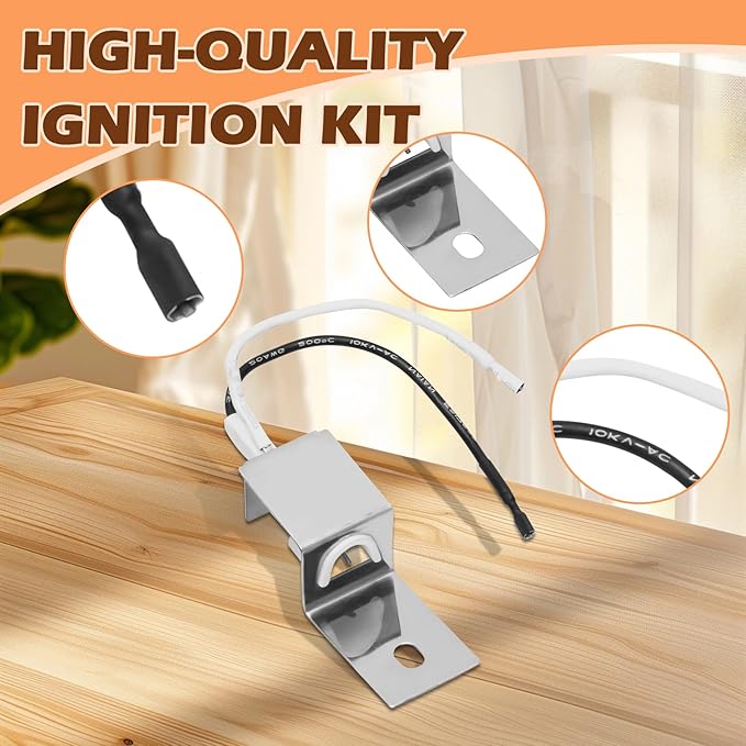 Grill Igniter KIt 80475 for Weber Q120 Q220 Series Grills Electronic Igniter Replacement Parts, Grill Push Electric Button Starter Kit Replacement for Weber Baby Q Parts 516002 566002 566014