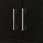 HOMCOM 71" Kitchen Pantry Cabinet with Drawer and Adjustable Shelf, Freestanding Tall Storage Cabinet with 2 Double Door Cupboards, Distressed Black