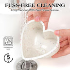 4 Inch Mini Heart Shaped Cake Pans Nonstick Silicone Heart Cake Molds for Baking Set of 2 (Cream)