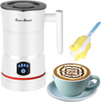 FB2 Pro Milk/Oat Milk Frother Hot Cold, Larger Capacity, Performance foam for Latte & Cappuccino, Makes 8 Drinks, 4-in-1 Milk Foamer, Intelligent Temp & Speed Control Electric Milk Steamer, White